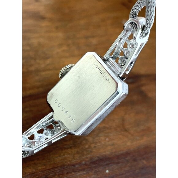 Lucien Picard Womens Watch Platinum Case Diamond Art Deco Swiss Hand Wind Petite - Picture 6 of 15